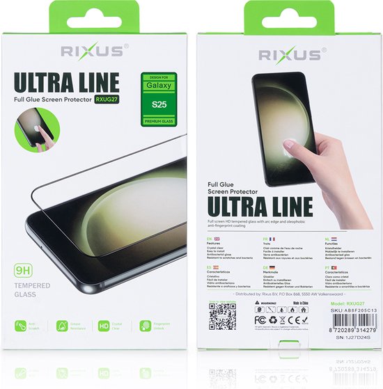 Rixus S9310 - Tempered Glass Ultra fin pour Samsung Galaxy S25