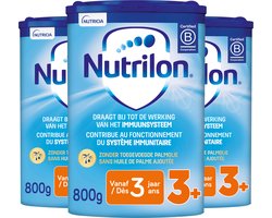 Nutrilon 3+ - Peuter Groeimelk Kinderen Vanaf 3 jaar - Babymelk in Poeder voor Flesvoeding - 3 x 800g