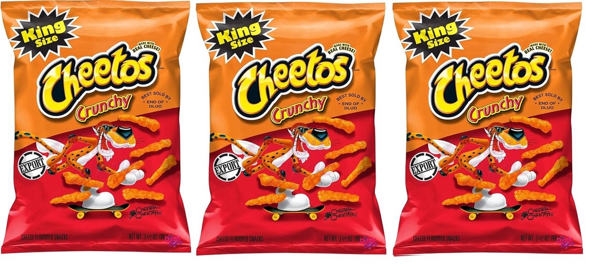 Multipak Cheetos Chips Crunchy Kaas 3x 99 Gram
