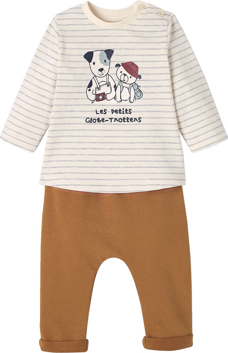 Vertbaudet Babyset T-shirt + molton broek