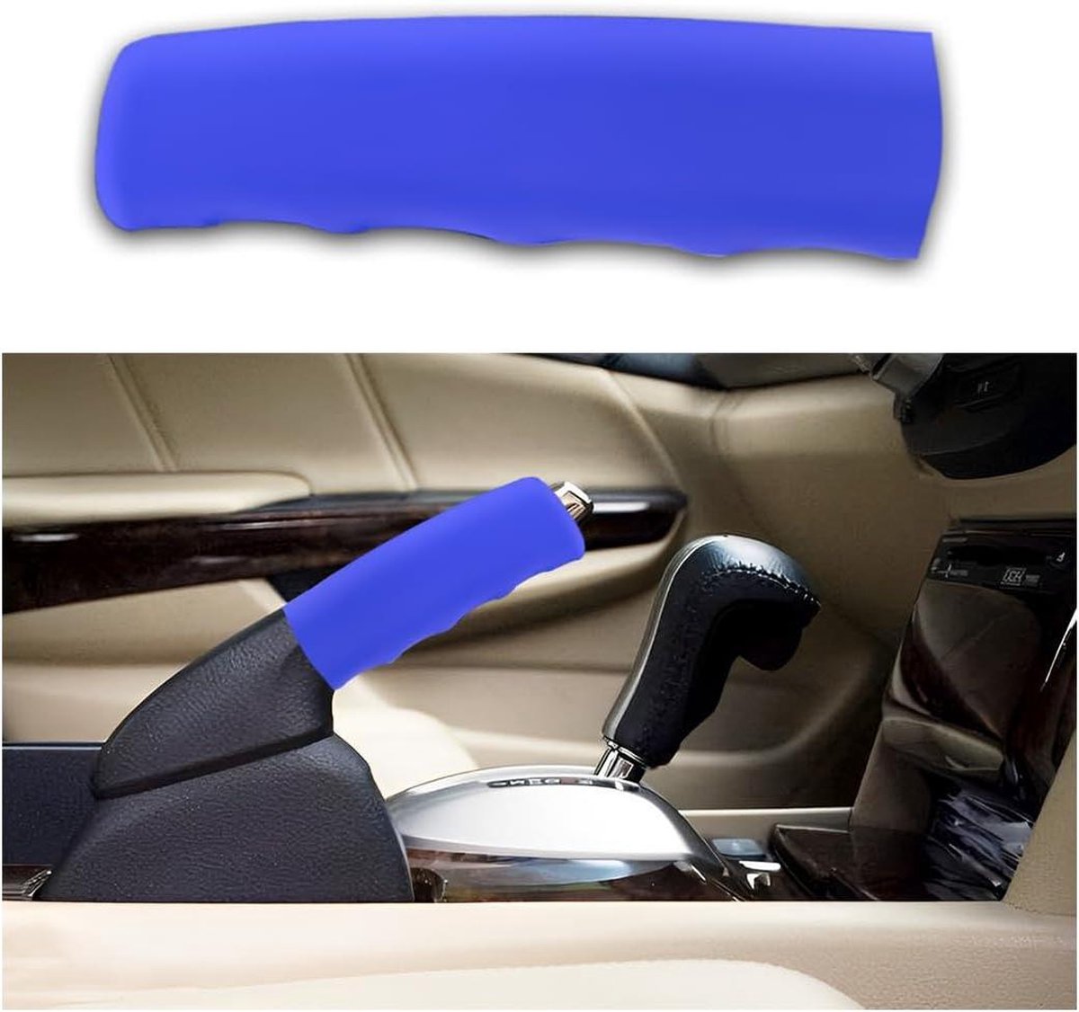 Beschermhoes siliconen antislip universeel voor versnellingspook - accessoires handrem blauw. .