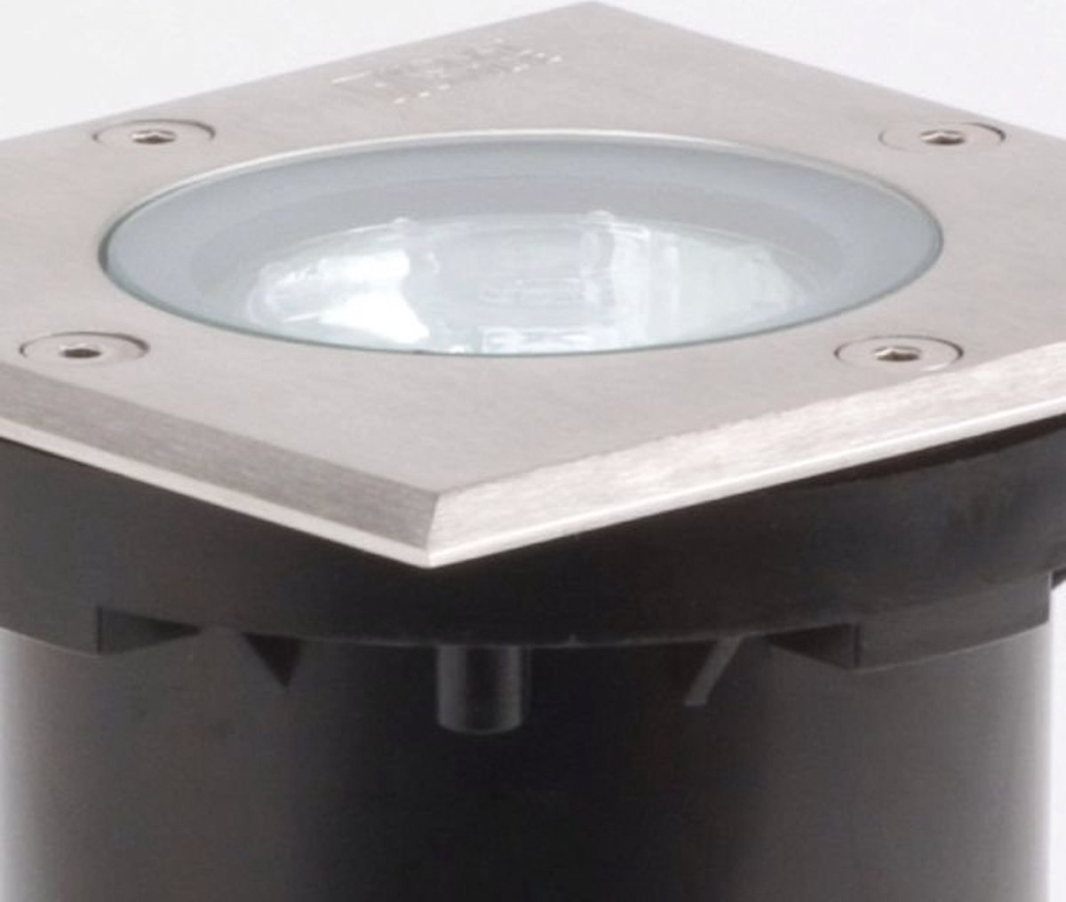 Konstsmide Spot encastrable carré 7w 230v Inox/aluminium 15 Cm Noir