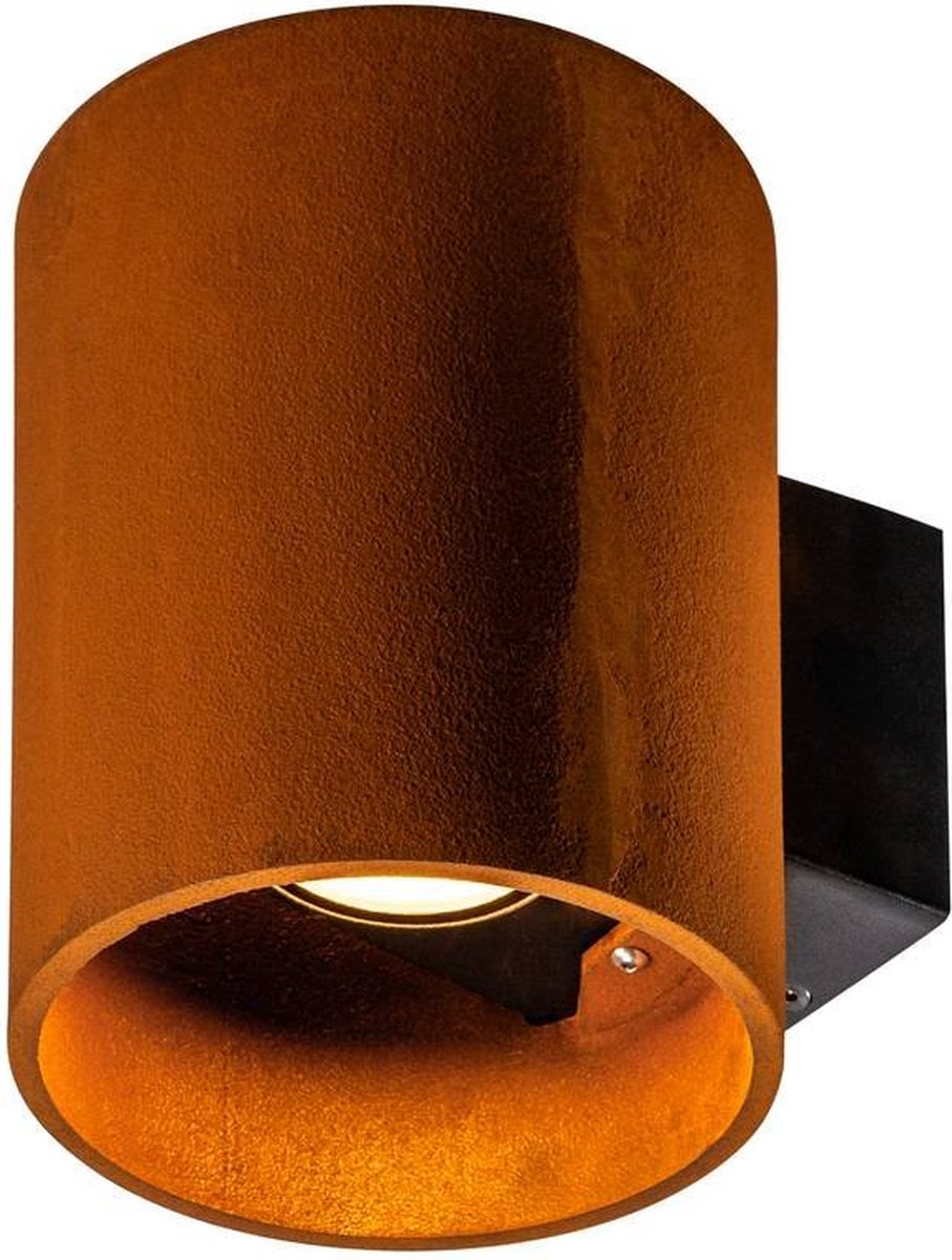 SLV buiten wandlamp Rusty Up/Down rond - roest
