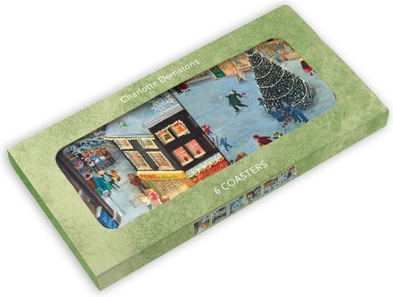 Onderzetter kerst mix per 6 stuks | Lasersgeseden cadeaus van duurzaam hout