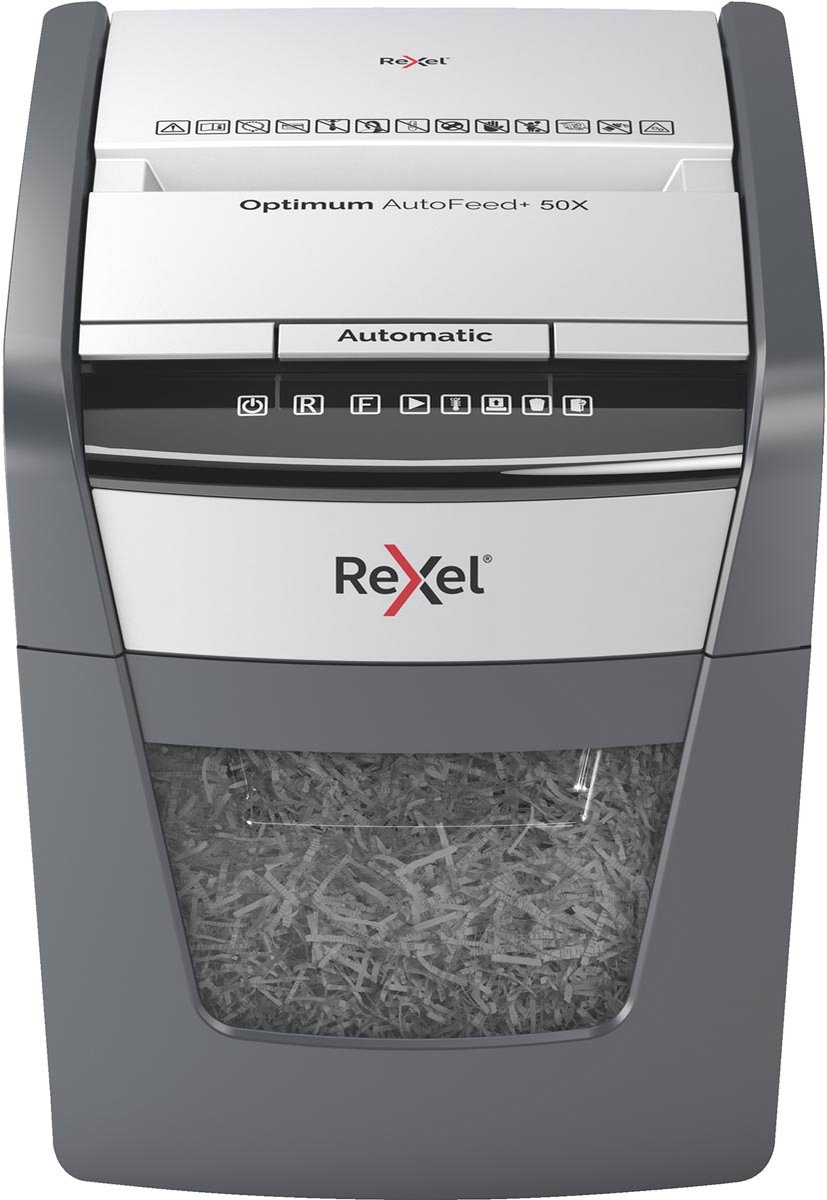 Rexel Optimum AutoFeed+ 50X Fluisterstille Papierversnipperaar