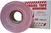 Afzetlint rood wit 500 meter - 70 micron scheurt niet - Afzetlinten - hoogwaardige kwaliteit - Mexxo