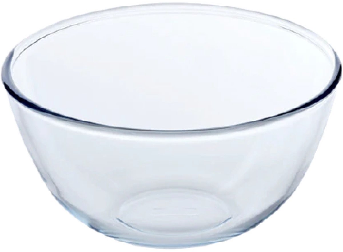 Bol De Cristal, Ideal Para Mezclas. 2.5 Litros. Libre BPA, Cristal De Borosilicato.Ensaladas, Postres, Cocina, Resposteria