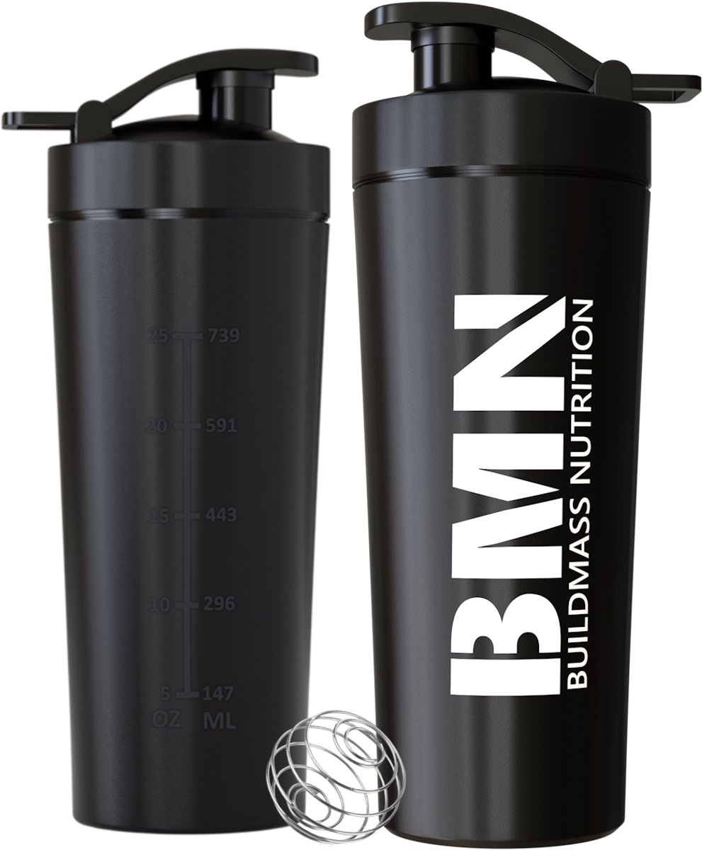 Goedkoopste BMN® Premium RVS Shakebeker – Shaker – Shakebeker – Shake Beker – Metalen Shakebeker – Shakebekers – BPA Vrij – 740 ML – Zwart