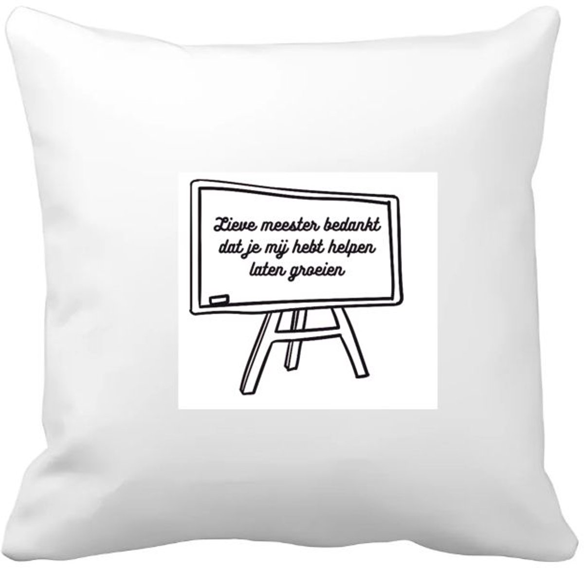 Akyol lieve meester bedankt dat je me hebt laten groeien Kussen hoes - Meester - meester - leraar - 40 bij 40 cm Multicolor