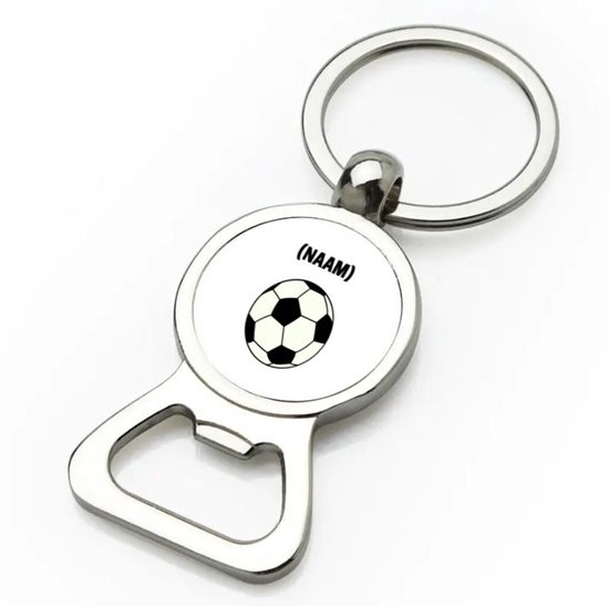 Akyol - Décapsuleur en forme de ballon de football avec eigen naam - Voetbal - footballeur - sport - 9 x 3 cm