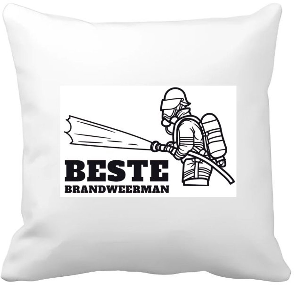 Akyol - beste brandweerman Kussen hoes - Beste brandweerman - collega - cadeau - 40 bij 40 cm