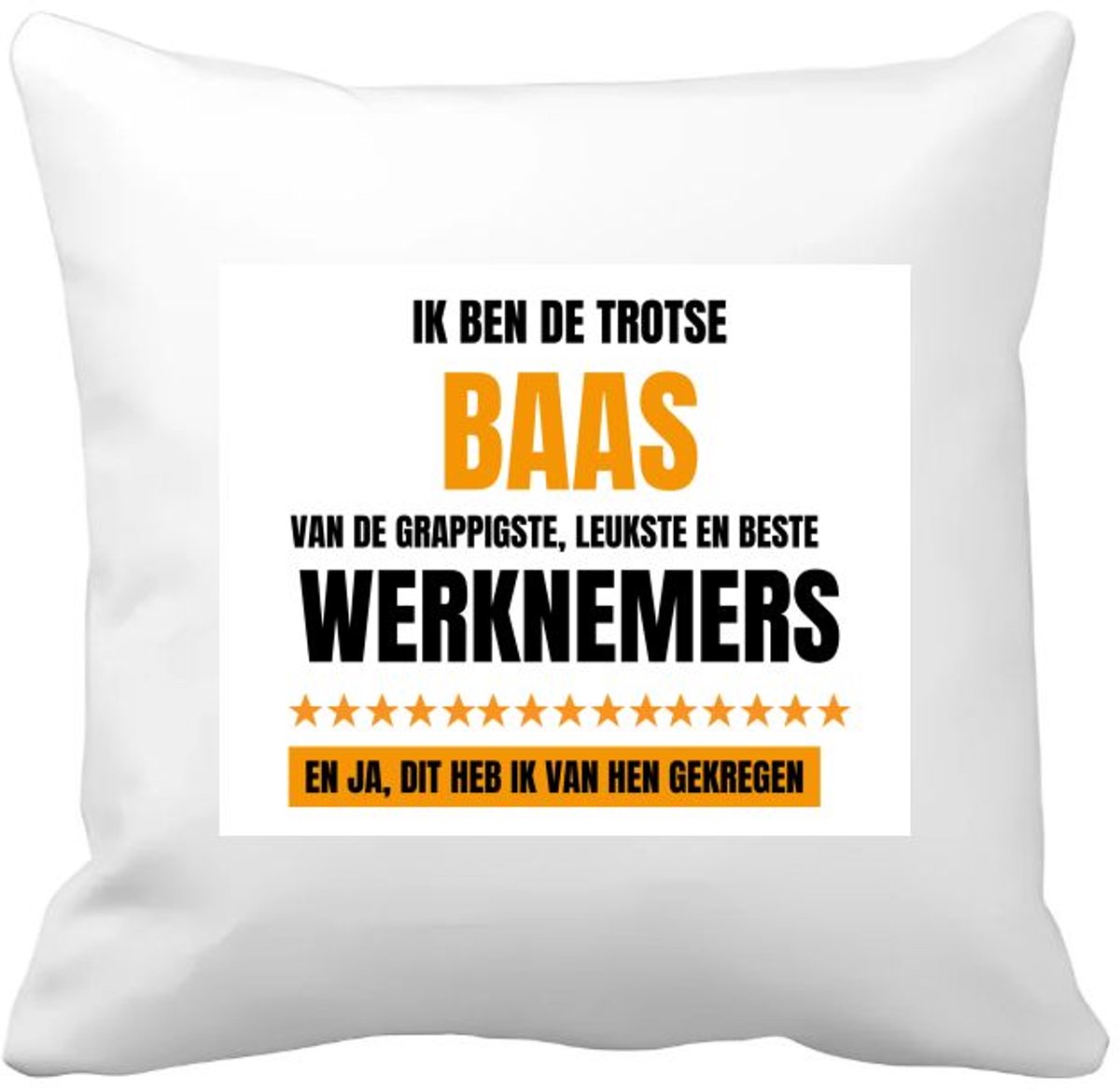 Akyol trotse baas Kussen hoes - Baas - een baas - werk - afscheidscadeau - verjaardagscadeau - kado - gift - 40 bij 40 cm Multicolor