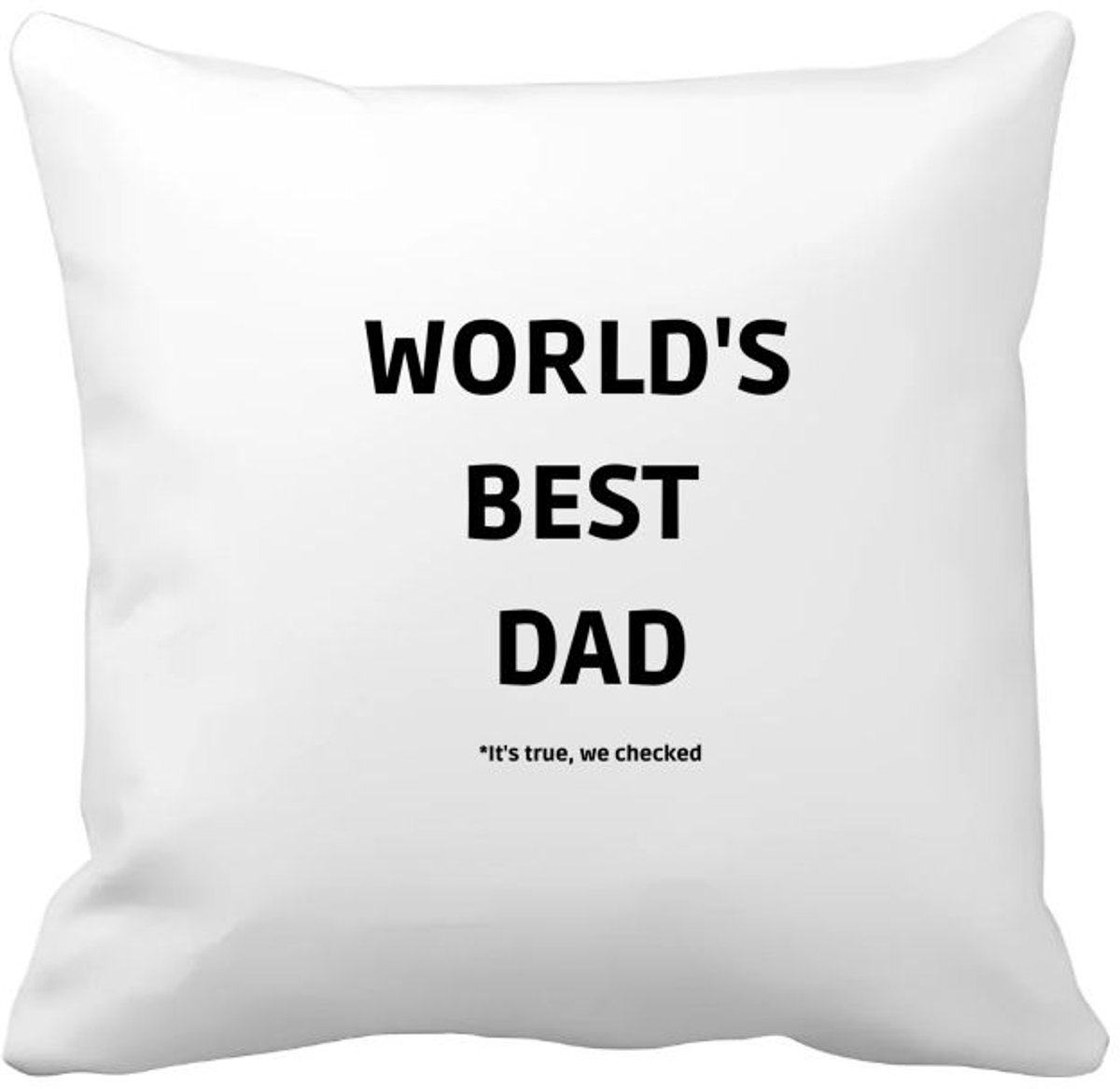 Akyol world's best dad it's true we checked Kussen hoes - Papa - werelds beste vader - vader cadeautjes - vaderdag - verjaardag - geschenk - kado - vader artikelen - 40 bij 40 cm Multicolor