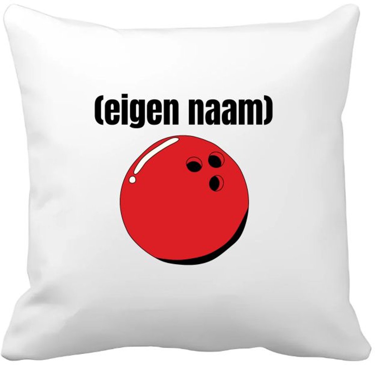 Akyol bowlingbal met eigen naam Kussen hoes - Bowlen - bowlers - sport - verjaardagscadeau - klein cadeautje - kado - gift - geschenk - verrassing - 40 bij 40 cm Multicolor