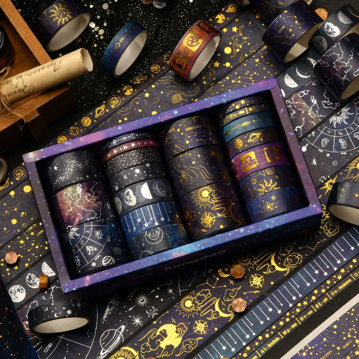WiseGoods Premium Washi Tape Set - 20 Rollen Van 2 Meter - Diverse Designs - Stickers En Tapes Voor Bullet Journaling - Stickers
