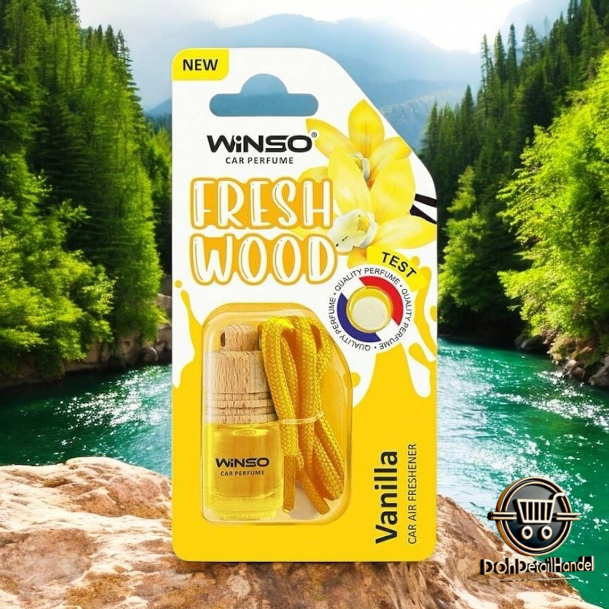 winso fresh wood vanille autoparfum - fresh wood vanille - vanille - winso geur voor in de auto - autogeur - auto parfum