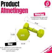 Bol.com Padisport Dumbells Groen - 3kg Dumbells - Sport Gewichten Voor Thuis - Handgewichten - Halter - Gewichten Set Halters - ... aanbieding