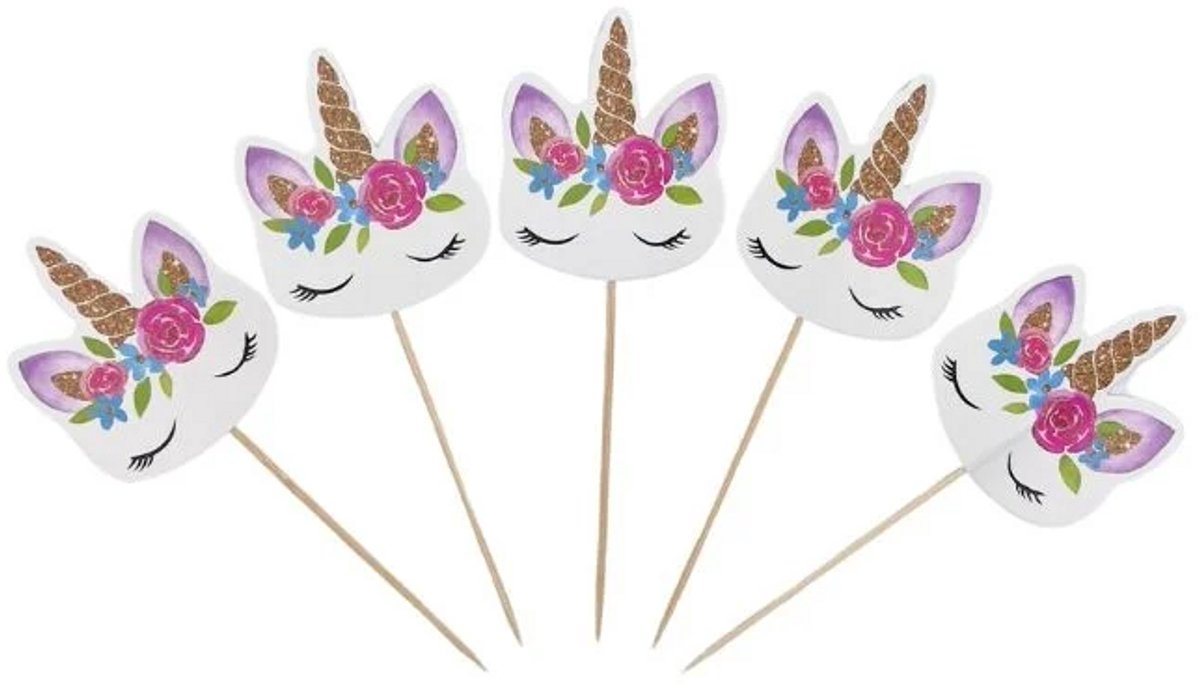 Cocktail prikker Prikkers Unicorn Wimpers 12 stuks
