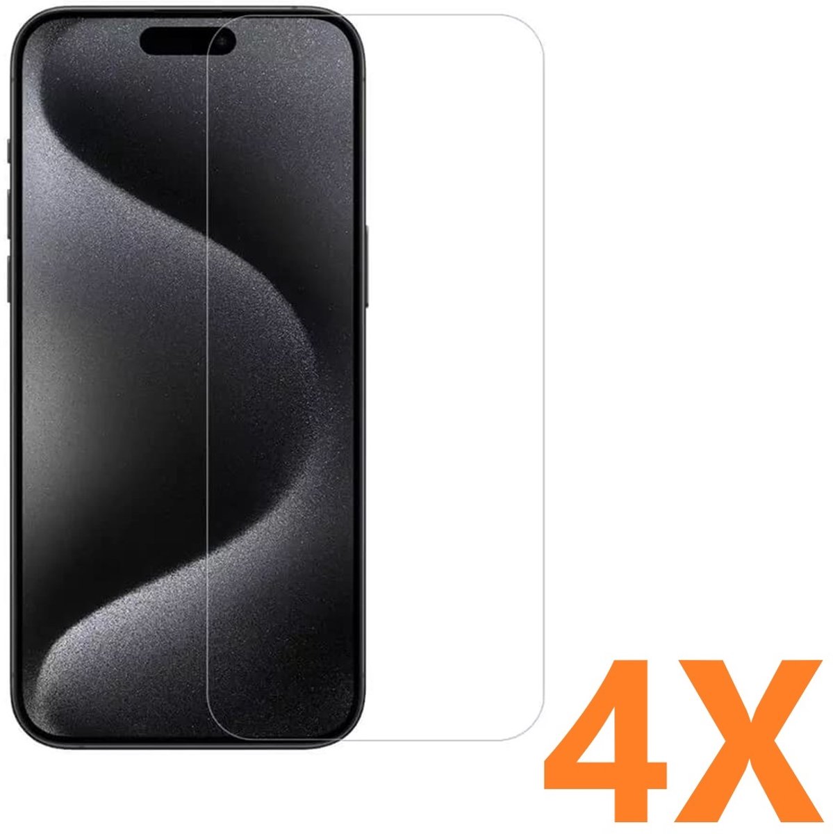 Screenprotector Glas - Tempered Glass Screen Protector- 4x Geschikt voor: Apple iPhone 16