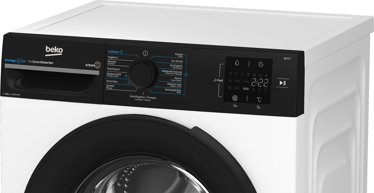Beko BM3WFT3841B1 - EnergySpin - Wasmachine - 8 kg — afbeelding 5