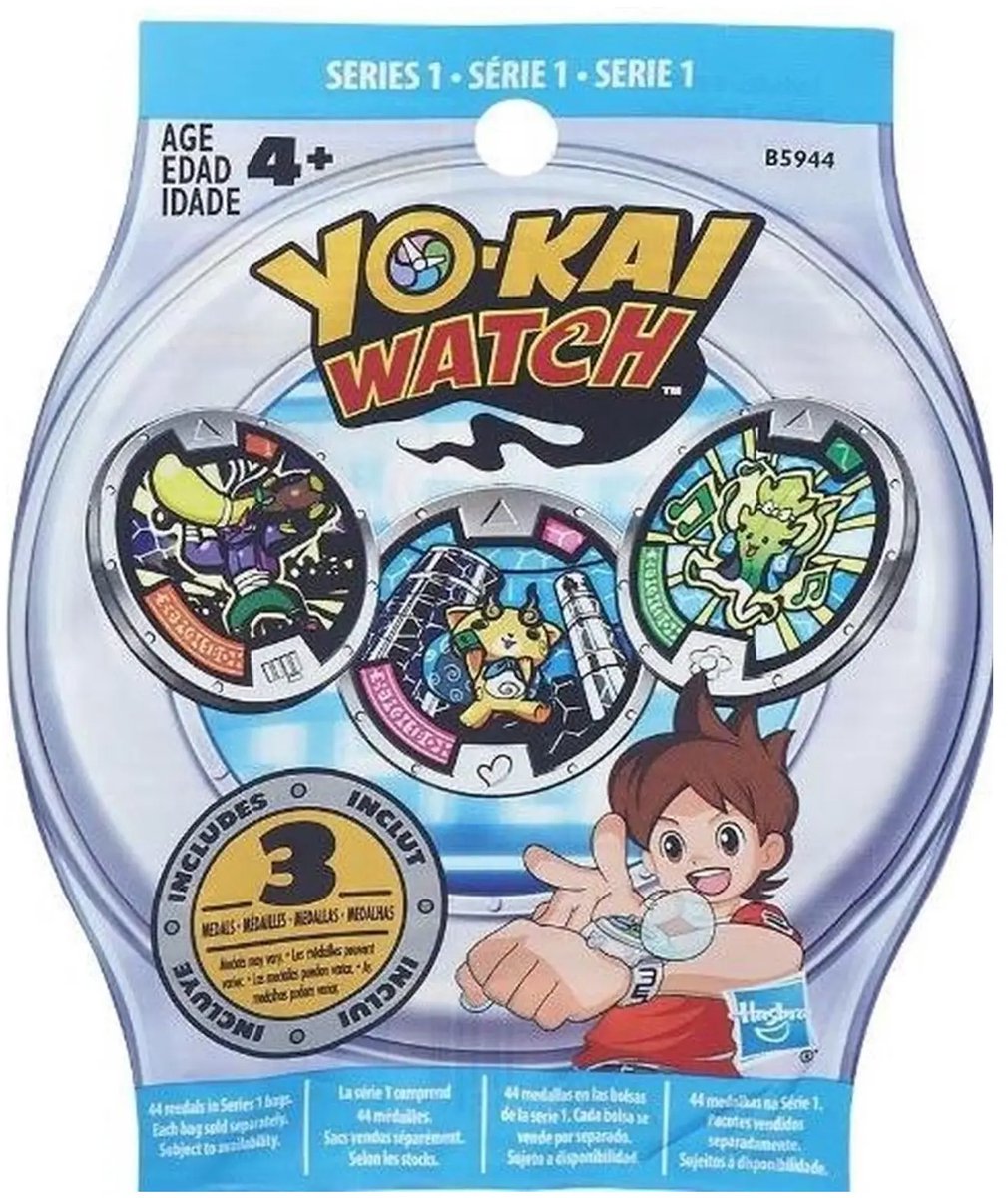 Yo-Kai Watch Medals Blind Bag serie 1 - 1 zakje met 3 medailles - Spaar ze allemaal
