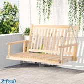 Bol.com Gutent Hangstoel-Dubbele Hangkruk-Massief Hout-Natuurlijke Kleur-117 x 69 x 60 cm aanbieding