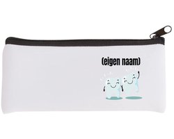 Akyol - 2 tanden Etui - Tandarts - mondhygienist - met eigen naam - leuk cadeau voor iemand die tandarts is - cadeau - kado - 20 bij 9 cm