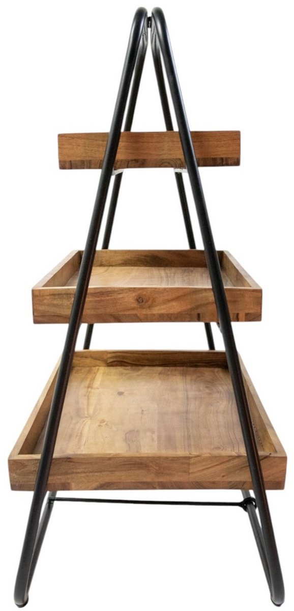 Etagere hout rechthoekig h53 d38cm