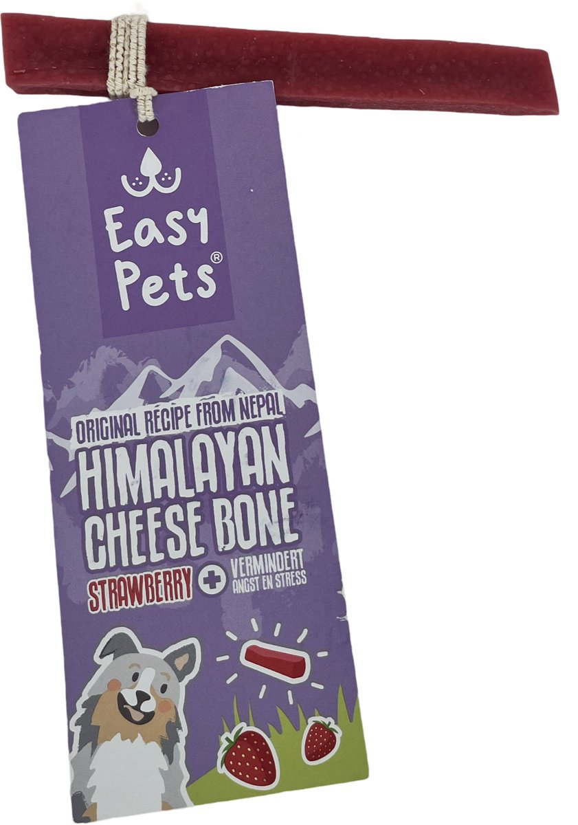 Easypets Kauwsnack - Himalayan Cheese Bone Aardbei XS - Natuurlijke hondensnack 25g