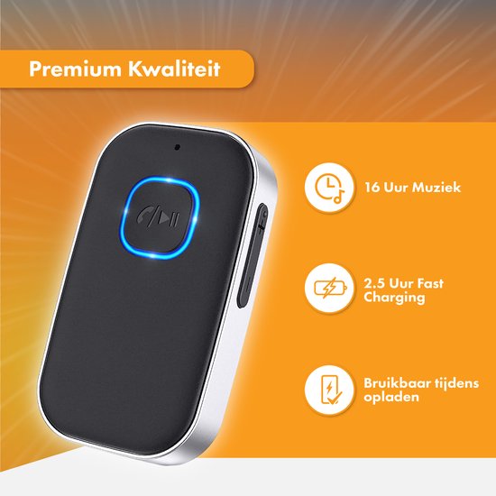 Bluetooth Receiver - 16 uur draadloos - BT 5.0 - 3.5MM AUX - Bluetooth Ontvanger - Bluetooth Receiver Auto van Merkloos — afbeelding 4