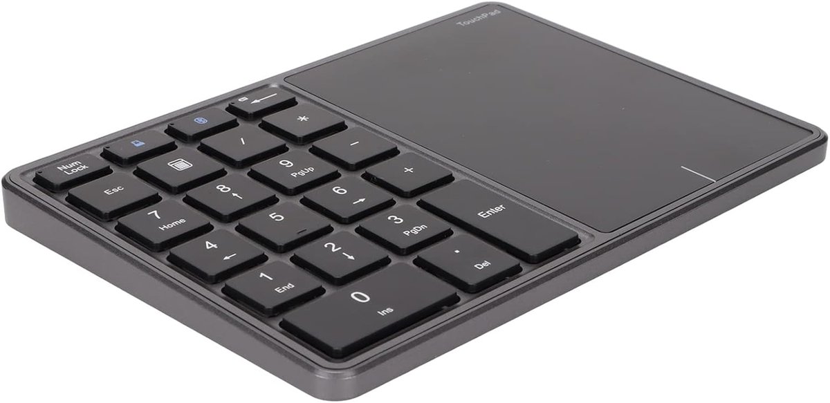 Draadloos Numeriek Toetsenblok met Touchpad - 22 Toetsen, 500mAh Batterij, Compatibel met Laptop en Desktop