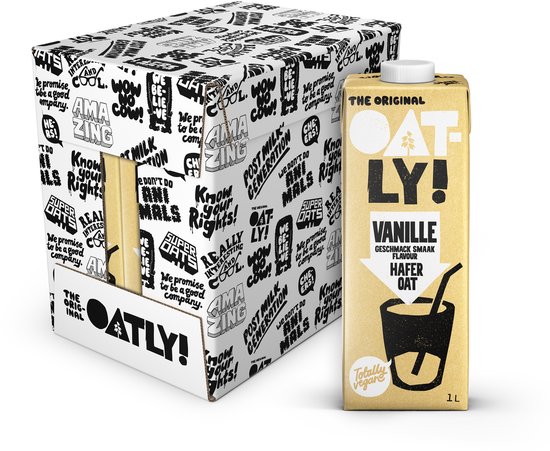 Oatly Haverdrank Vanille - 6 stuks - (6L) - Houdbare plantaardige melk - Vanille - Voordeelverpakking