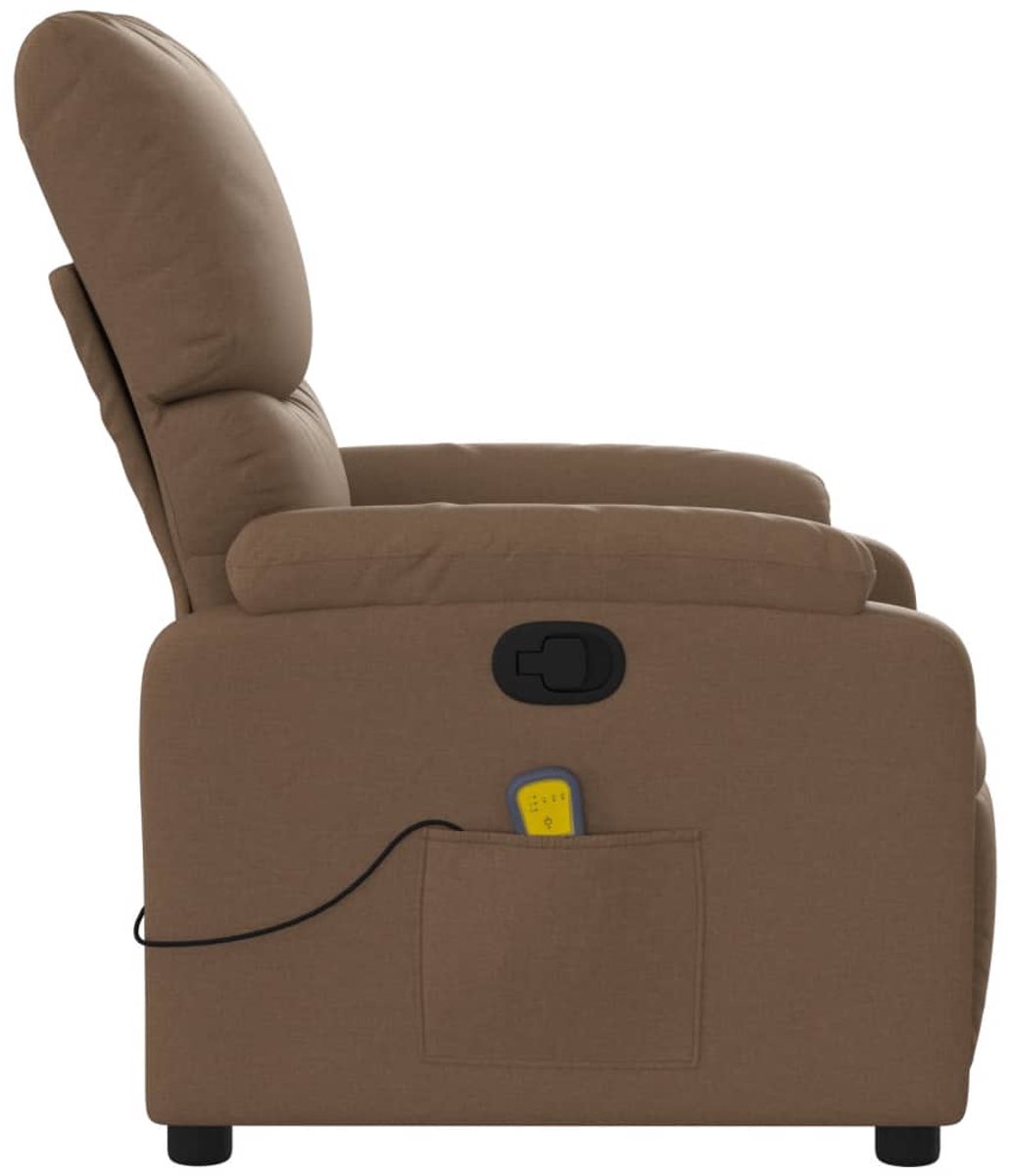 vidaXL Verstelbare Massagestoel Bruin met Trillingmassage - afbeelding 2