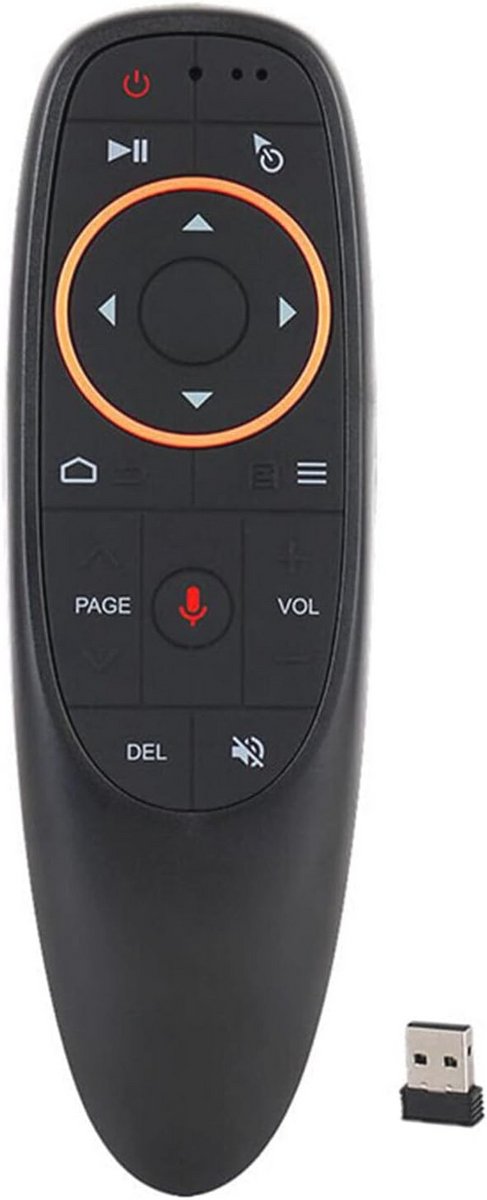 Draadloze afstandsbediening met spraakfunctie voor TV Box, PC, en projector