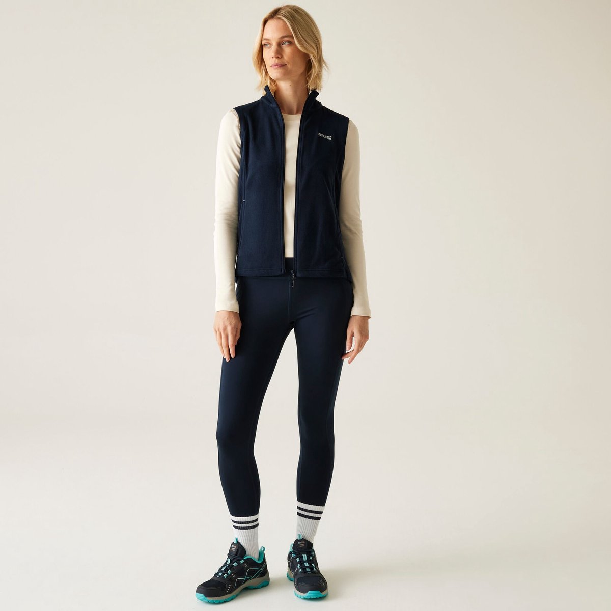 Bodywarmer Hiking Dames Waterdicht Ademend Lichtgewicht — afbeelding 12