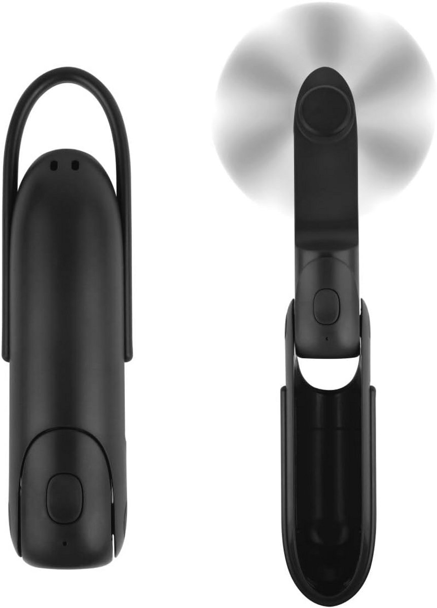 Draagbare Mini-Ventilator met Oplaadbare Powerbank en Zaklamp - Stil en Handheld