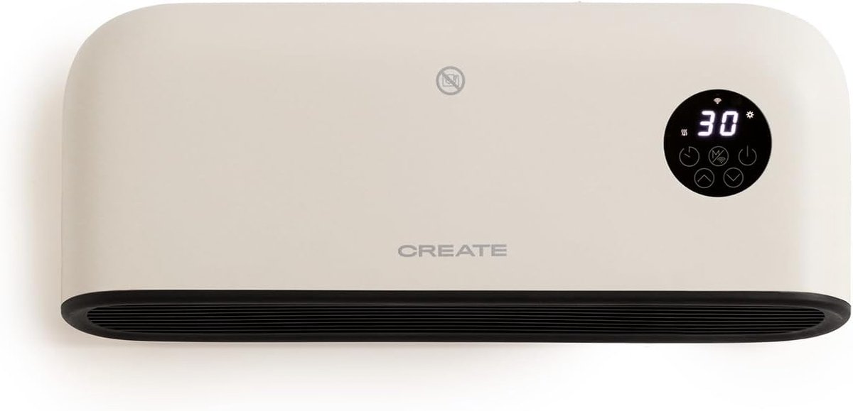 Wand- of Vloerverwarming met Wifi, tot 20 m², LCD-Display en 3 Modi
