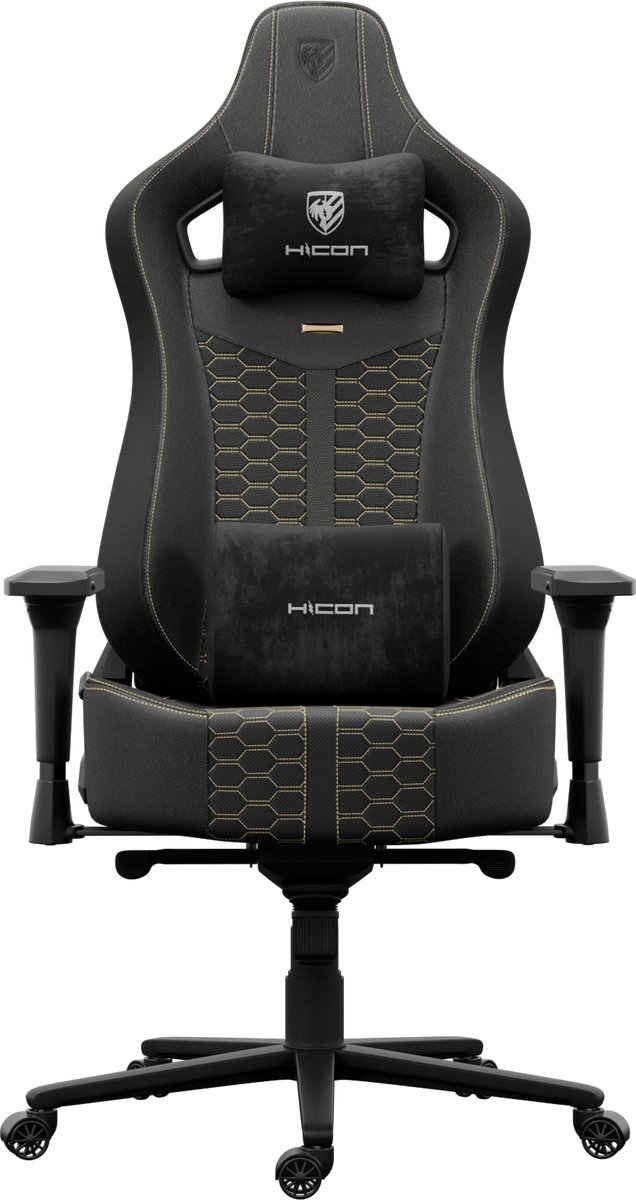 HICON Ergonomische Bureaustoel - Legend Serie Legenda - Kunstleren - Directiestoel met 4D Armleuningen & Verstelbare Lendensteun - Zwart