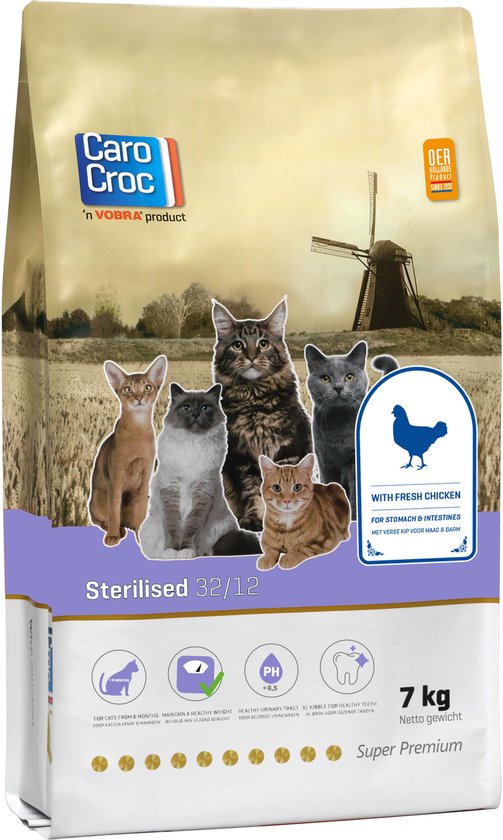 CaroCroc Sterilised 7 kg met catessy stick 5 gram
