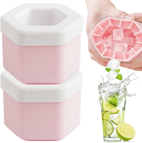 IJsblokjesvorm voor Stanley Cup met deksel, siliconen ijsblokjesmachine, holle cilinder, ijsblokjesvorm, grote ijsblokjeshouder voor Stanley Cup, accessoires, whisky, dranken, koffie (groen