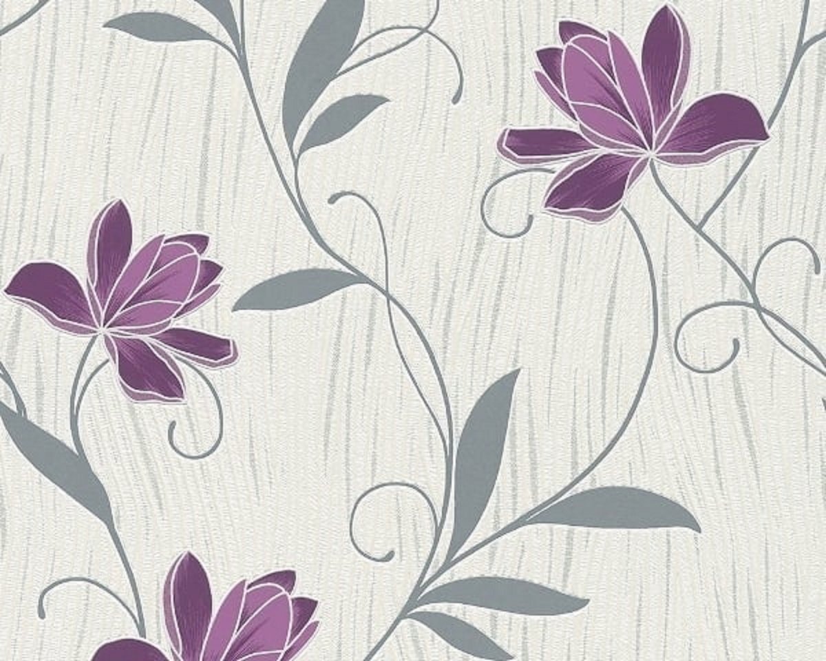 PAARS BLOEMEN BEHANG 3062-34