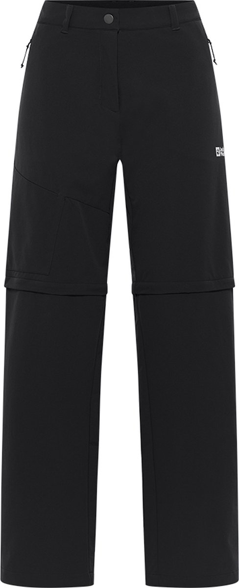 Jack Wolfskin PICO TRAIL ZIP OFF PANTS W Dames Outdoorbroek - black - Maat 42 R