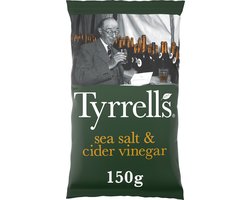 Tyrrells Sea Salt & Cider Vinegar - Chips - 8x150 gram