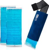 Meisterhome® Herbruikbare Hot Cold Pack – set van 2 Gel Packs + 1 Houder met Klittenbandsluiting - 29 cm x 12 cm – Ice Pack Herbruikbaar – Warm Koud Kompres - Gelpacks