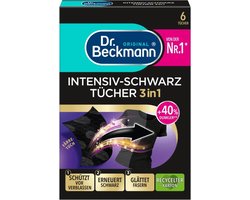 Dr. Beckmann - Kleurverzorging - Intensive Black 2 in 1 - Donkere Was - 6 Doekjes