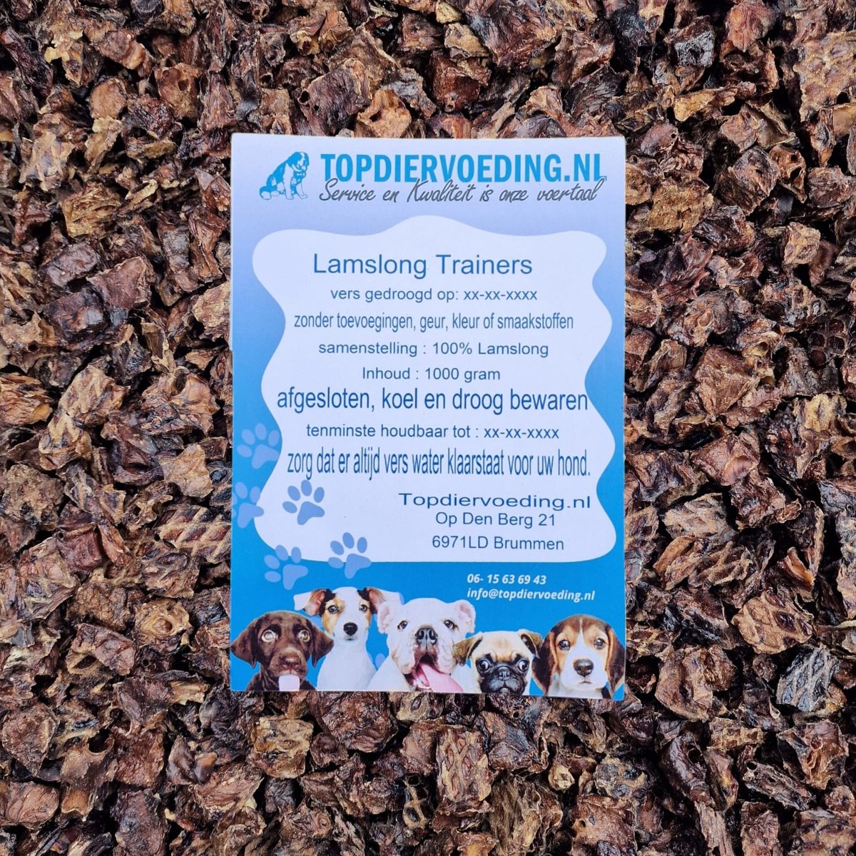 Lamslong Trainers - Hondensnack - 1000 gram - Vers gedroogd