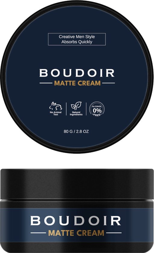 Boudoir Matte Cream - Haarwax - wax - matte hold - matte finish - matte wax - heren wax