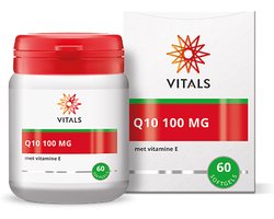 Vitals Q10 100 mg - 60 softgels - enzymen. Zuivere, hoogwaardige Q10 aangevuld met vitamine E.