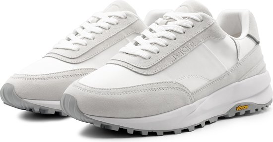 Sneaker Dutch'D ® - Wit/ Grijs - Luxe - Sportive - Cuir - Eclipse - Taille 45