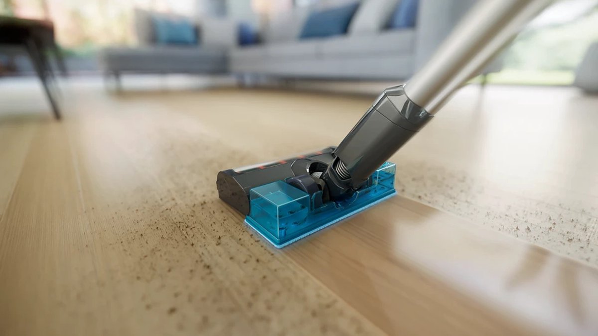 Philips Steelstofzuiger Met Dweilfunctie XC3133/01 - Draadloos - Zuigmond met LED verlichting - Zonder Zak - Handstofzuiger - Alle Vloertypen - Matzwart — afbeelding 7